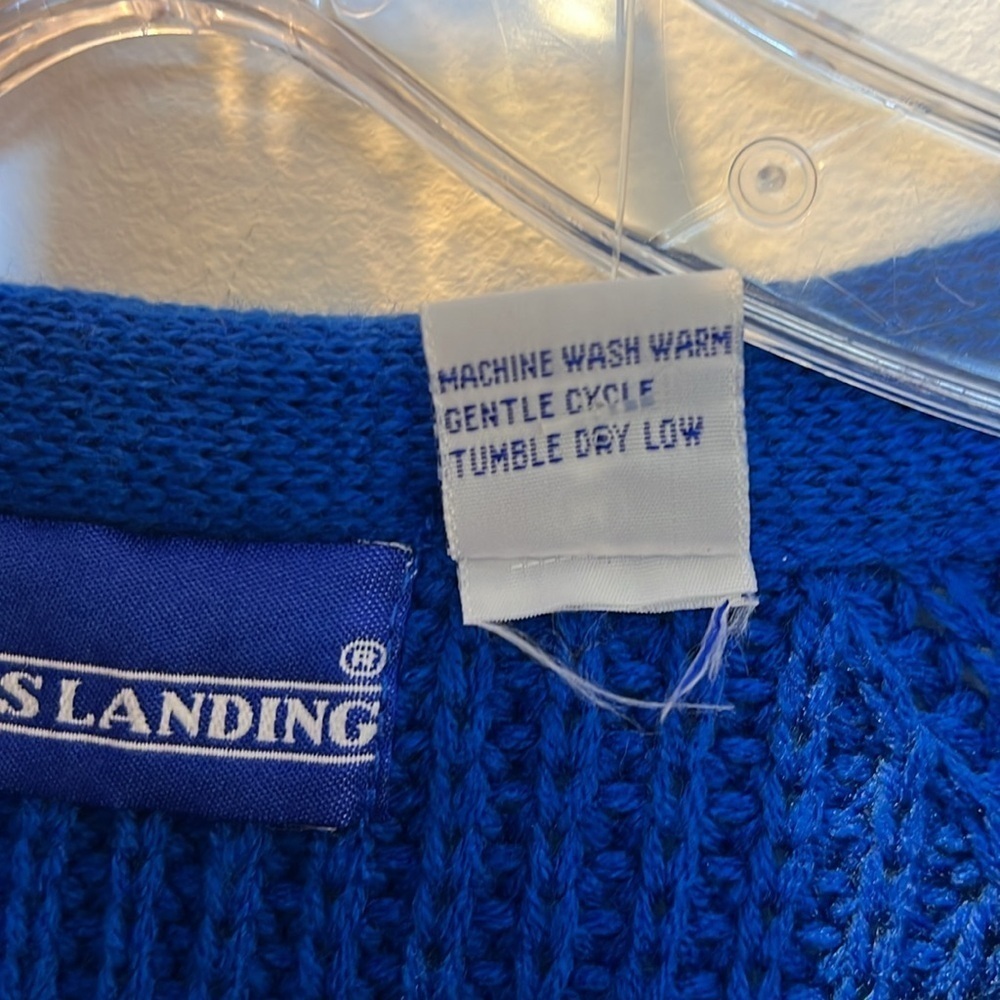 Vintage Bradlees royal blue sweater with tags size M Prides Landing - Picture 8 of 8